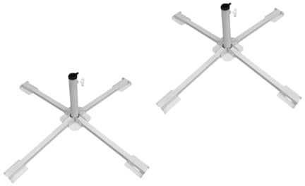 Kisangel 2 Piezas Paraguas Cubierta sombrilla de Jardin Paraguas con nebulización Base sombrilla Parasol Plegable paragueros Soporte para sombrilla paragüero metalico Acero