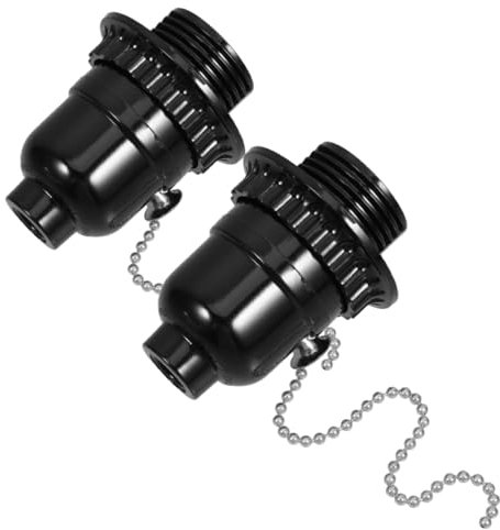 jojofuny 2pièces Douille Électrique Avec Chaîne De Traction Support De Lampe Vintage Luminosité Pour Éclairage Intérieur