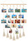 Zyluniy Arazzo da Parete in Macramè, Appendi Foto da Parete, Porta Foto da Parete Multiplo, Cornice Foto Multiple da Parete, Corda da Appendere per Foto con 30 Clips per Appendere Foto Wall Decor