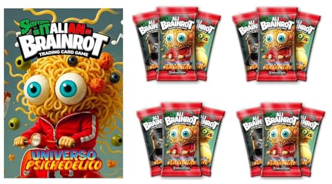 PRESTIGE & DELUXE Album Skifidol Italian Brainrot mix Psichedelico - Trading Card Game - Gioco di carte collezionabile + 12 bustine di card + portachiave fischietto