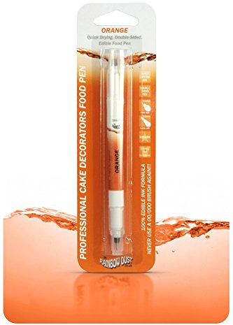 Rainbow Dust - Recto-Verso Stylo Alimentaire Comestible Gâteau Décoration ORANGE
