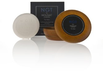 NGT For Men by Nougat London Shave Soap in a Wooden Bowl