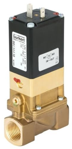 Bürkert - 134 433 2/2-Wege-Magnetventil, mit Servoventil mediengetrenntem 230 V / 50-60 Hz Anschluss g 1/2 Ärmel