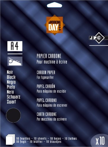 JPC sachet 10 feuilles de papier carbone machine Noir