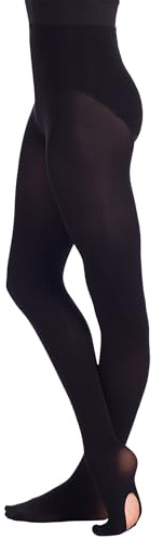 So Danca - Convertible Tights - Ballet Tights, Soft, Made for Performance, Stretchable and Flexible (US, Alpha, Small, Medium, Regular, Regular, Black)