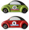 stylebox Set of 2 Small Car Flash Ball - Racing Tin Canisters for Chocolates, Approx. 11 x 5.5 x 4.2 cm, Volume: 100 ml