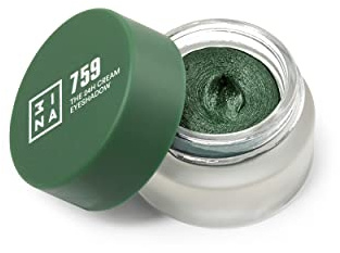 3INA MAKEUP - The 24H Cream Eyeshadow 759 - Ombretto Occhi Verde ad Asciugatura Rapida - Ombretto in Crema Impermeabile con Finitura Opaca Brillante Mate - Vegan -Cruelty Free