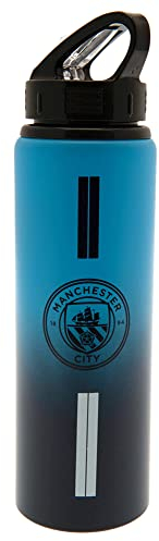 Manchester City F.C. Team Merchandise 750ml Aluminium Fade Bottle, Blue