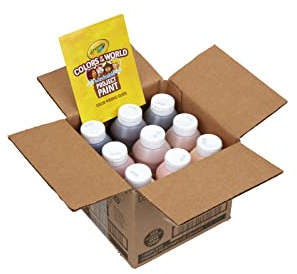 Crayola Colors Of The World Washable Paint - 8oz (9ct), Bulk Skin Tone Paint, Kids Arts & Crafts Supplies, For Teachers & Classrooms
