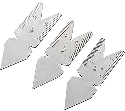 Fishtail Center Gauge Stainless Steel Center Gauge Screw Cutting Thread Measuring Lathe Tool 55°& 60° Industrial Thread Plug Gage Set