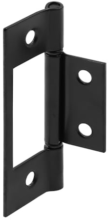 Prime-Line N 72738Bi-Fold Door, Non-Mortise Hinge, Matte Black (2 Pack)