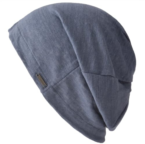 CHARM Cappello Uomo E Donna in 100% Lino, Blu Navy