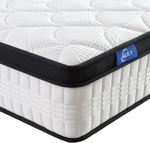 slily Matelas 140x200cm 26cm Épaisseur Matelas Ressorts Ensachés Indépendant en Mousse à Mémoire de Forme 7 Zone Parfait Soutien Confort,Matelas Hybride 26cm, Certifié Oeko-Tex