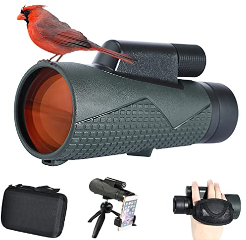 DOCANIO Monokular Teleskop 12X56 ED Monokular IPX7 Wasserdicht Fernrohr Erwachsene mit BAK4 Prisma & SMC Extra Breiter Film Fernrohr Erwachsene für Klettern/Jagen/Wildtierbeobachtung