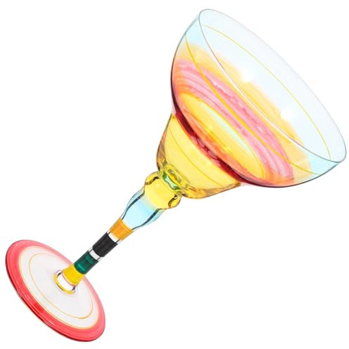 VALICLUD Bicchiere da Vino Dipinto Coppa Margarita Colorata per Feste e Cerimonie Design Unico per Speciali per Amici