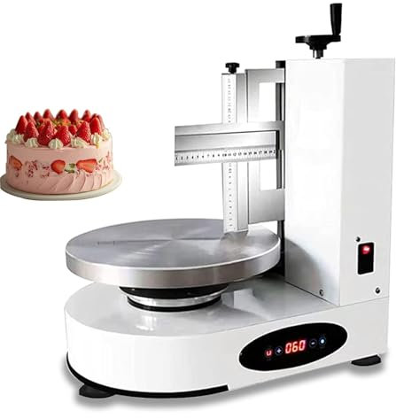 Máquina automática de revestimiento de pasteles con panel LCD, grosor de crema ajustable, ideal para tiendas de postres, restaurantes y repostería en casa