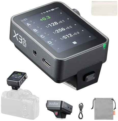 Godox X3Pro-O Déclencheur de Flash pour Appareil Photo Olympus/Panasonic, Grand LCD Écran Touch 2.4G sans Fil Trigger Flash, Transmetteur de Olympus/Panasonic et Godox Flashs