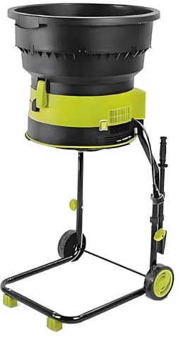 AityBuy Biotrituratore da Giardino da 2500 W, Biotrituratore Elettrico per Legno, Trituratore Elettrico per Foglie, Trituratore per Foglie Senza Lame per Detriti da Giardino 60mpowercord