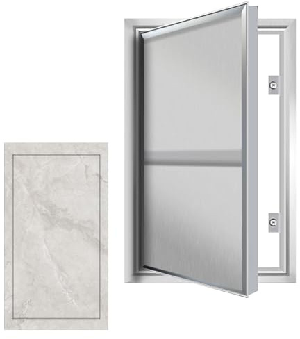 Väggåtkomstskyddsplatta med trycklåsram, infälld inspektionsdörr för installation av vattenventil och gasmätare
