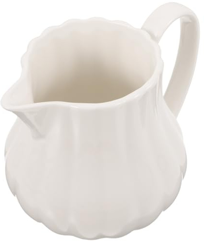 LOORGVEL Brocca per latte in ceramica, 240 ml, con manico ergonomico, piccola brocca per latte e caffè, crema e latte per casa e ufficio