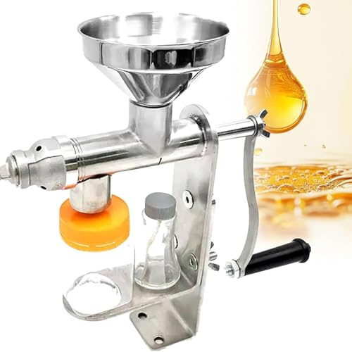 Pressa manuale per olio, in acciaio inossidabile, design staccabile, facile da pulire, estrazione dell'olio domestico per arachidi, soia, girasoli