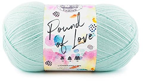 Lion Brand Yarn 550-156A Pound of Love Yarn, Pastel Green