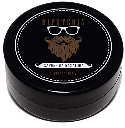 HIPSTERIA SAPONE DA RASATURA AI CARBONI ATTIVI _ Shaving Soap 100 ML