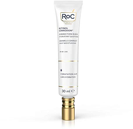 RoC - RetinolCorrexion Wrinkle Correct Tagespflege SPF 20 - Gesichtscreme mit Retinol undVitamin E - Anti-Falten und Aging - 30 ml