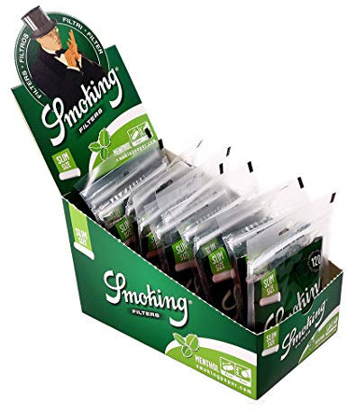 Smoking - Filtros de mentol (120 unidades por bolsa, 6 x 15 mm, 10 bolsas)