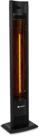 VONROC Infrarotheizung Standgerät, Infrarot Heizstrahler Terrasse - Außen Terrassenstrahler elektrisch 2000W - 2 Heizstufen - 360 Grad Wärme - mit Fernbedienung Timer | Terrassenheizstrahler outdoor