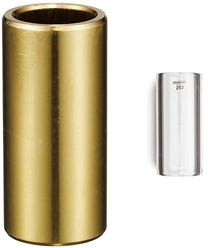 Fender Brass Slide Fat Large, 099-2301-002 & Jim Dunlop SI Glass Slide Hvy/L