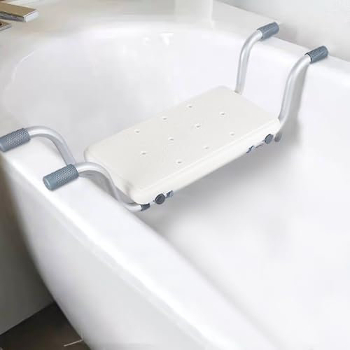 Siège pour baignoire de bain, chaise de baignoire pour personnes âgées amovible 73-83 cm, siège suspendu en aluminium, assise baignoire, 3 largeurs réglables, pour baignoire de bain, charge 136 kg