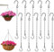 Hariendny 10 Stück Blumenampel Ketten, 29cm Ketten zum Aufhängen von Pflanzen, Metallketten für Hängekörbe, dekorative Ketten für Vogelhäuschen, Pflanzgefäße, Laternen, Windspiele(Schwarz)