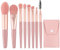 WOLMIK Juego de 8 brochas de maquillaje profesionales, juego de maquillaje portátil con bolsa de piel sintética, kit de brochas de maquillaje de primera calidad, brochas de maquillaje para base de