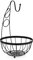 Fruit Bowl with Banana Hanger | Flat Iron Fruit Basket with Banana Hook to Keep Fruits Fresh & Accessible | Wired Fruit Bowl with Banana Hook Hanger for Kitchens