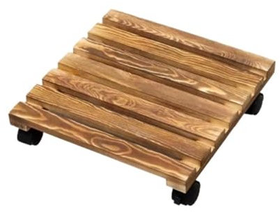 Växtvagn Blomrullare Trä Växtvagn Rullande Stativ Med Hjul For Inomhus Och Utomhus Uteplats För Utomhusbruk Inomhusbruk(30x30cm)