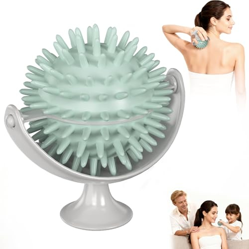HANDBODE Balle de Massage, balle picot massage, boule fascia, boules de massage avec base pour jambes, pieds, épaules, dos, bras, mains, douleurs musculaires
