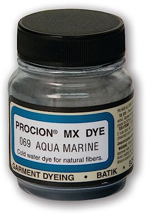 Jacquard Procion Mx Dye - Undisputed King of Tie Dye Powder - Aqua Marine- 2/3oz Net Wt - Cold Water Fiber Reactive Dye Made in USA
