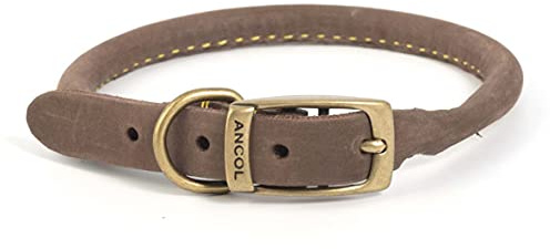 Collar Redondo de Piel para Perros, de Timberwolf