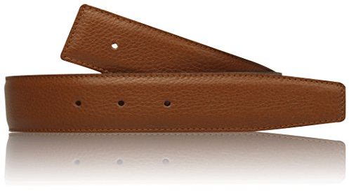 Erdi Ünver Cognac vändbälte i äkta läder för män och kvinnor 31 mm brett bälte i brunt