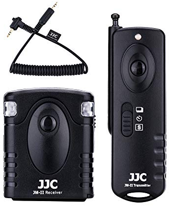 Mando a Distancia inalámbrico para cámara OM System OM-1 Mark II Olympus OM-D E-M1 Mark II (30 Metros, 433 MHz) de JJC. Compatible con Interruptor de Cable Remoto Olympus RM-CB2