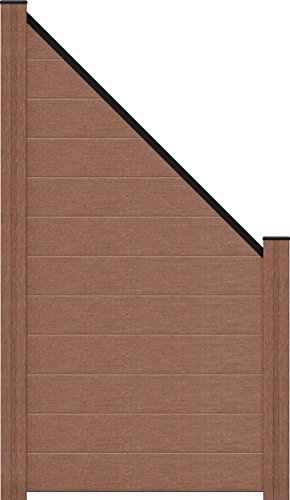 DesignFence 210717111960010 Zaun, Haselnussbraun, 90 x 1.9 x 180 cm
