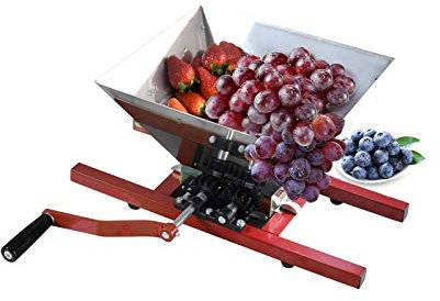 SQUEEZE master Grape Berry Wine Fruit Manual Crusher Grinder -7 Litre Large Stainless Steel- for Manual Cider Juicer Grinder & Fruit Scatter,Berry Wine Sauce