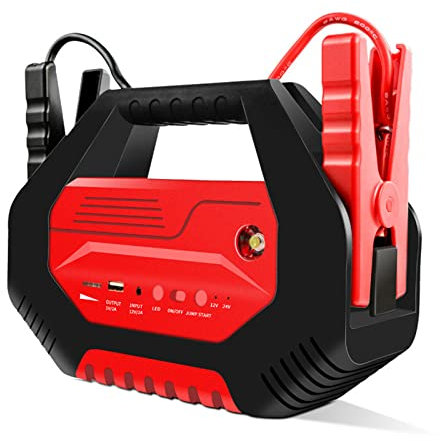 Gmjay Outil d'urgence de Démarreur de Saut 12V 24V Multifonction 1500A Batterie Démarreur de Saut de Voiture Portable avec Écran LCD