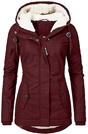HHMY Parka de invierno para mujer, abrigo de invierno con forro, resistente al agua, parka gruesa de invierno, chaqueta acolchada, chaqueta cortavientos, chaqueta de invierno, S - 4XL
