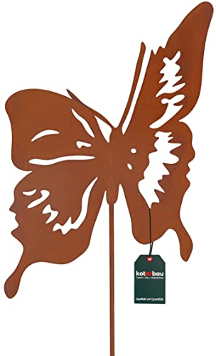 KOTARBAU® Gartendekoration Rostfiguren 118cm Schmetterling Weihnachtsdeko Garten Ecorost Gartenstecker Weihnachten Gartenfiguren & Gartenstatuen Roststecker Gartendeko für Draußen Edelrost