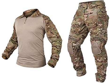 Taktiska kläder Combat Bdu kamouflage män uniform, G3 Airsoft militärset, jacka skjorta och byxor kostym. (CP, S)