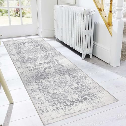 Famibay Runner Rugs for Hallway Non Slip 65x180cm Long Hall Carpet Runners Washable Kitchen Carpet Floor Mats Boho Soft Fluffy Area Rugs for Hallways Entryways Kitchen Laundry Room