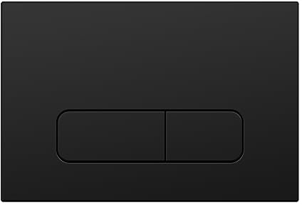 Wunderbad Drückerplatte Kompatibel mit Geberit Duofix Sigma/Delta/Basic, Betätigungsplatte für 2-Mengen-Spülung (Schwarz Matt)