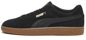 PUMA Unisex Smash 3.0 Sneaker, Black Gold-Gum, 46 EU